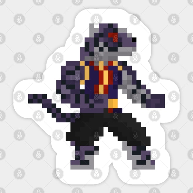 Pixel Shenlong The Tiger Sticker by namdecent